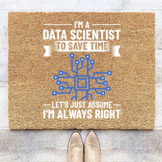 Data Scientist Analyst Statistic Beginner Science Coir Doormats