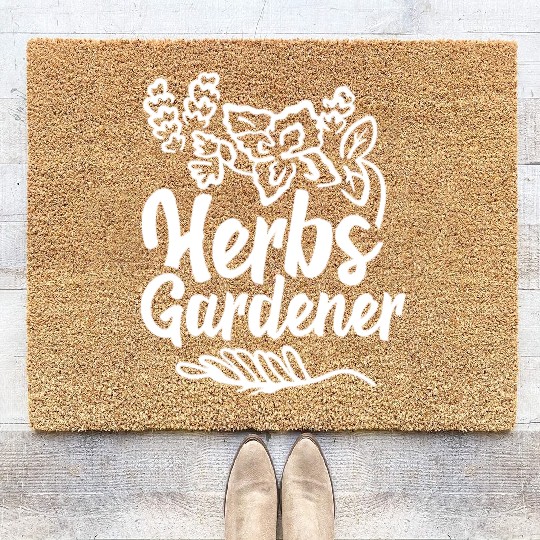 Herbs Gardener Gardening Herbalism Herb Herbalist Coir Doormats