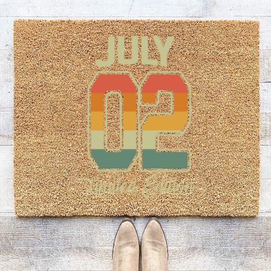 Vintage 20th Birthday July 2002 Sports Gift Coir Doormats
