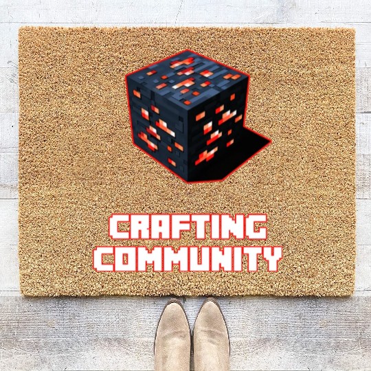 Crafting Community white & red Coir Doormats