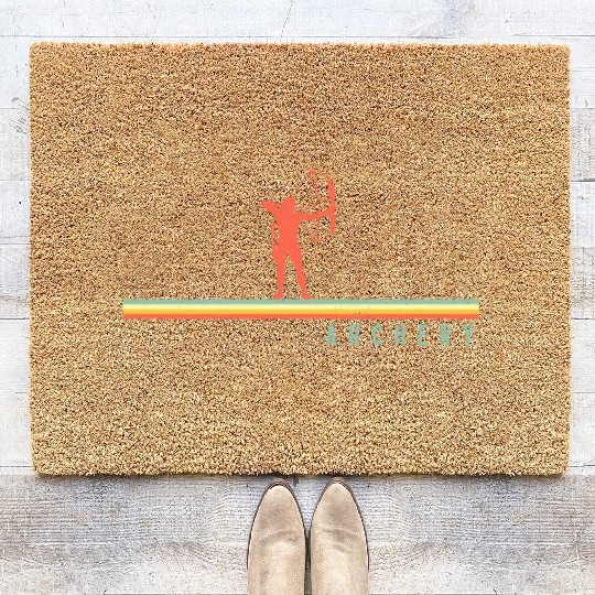 Archery Bow Archer Retro Vintage Coir Doormats