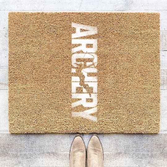 Archery Bow Archer Girl Vintage Coir Doormats