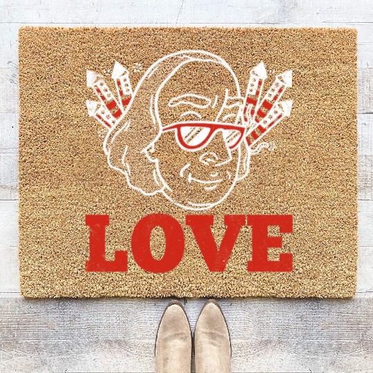 Love America Washington USA Flag 4th Of July Coir Doormats