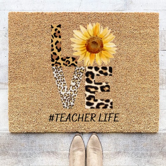 Love Teacher Life Coir Doormats