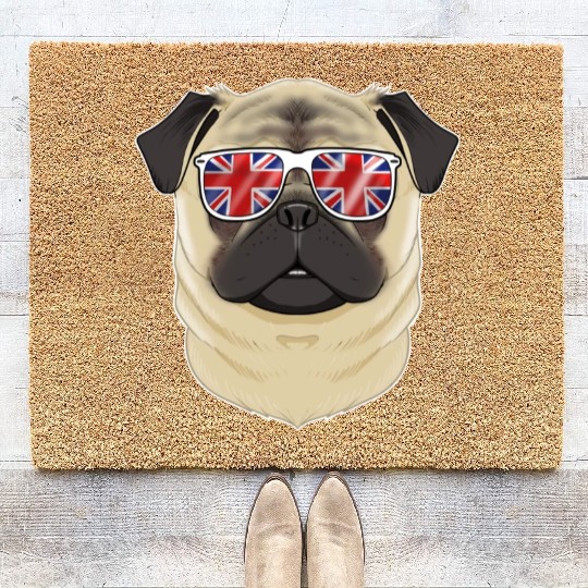 Pug UK Sunglasses I English Flag I Union Jack Coir Doormats