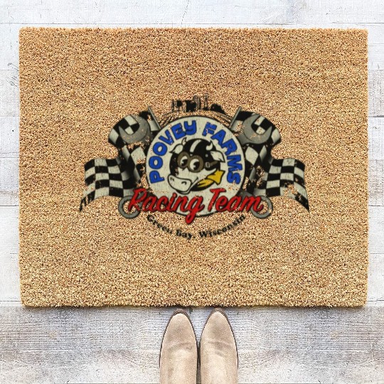 poovey farms racing team essential Coir Doormats