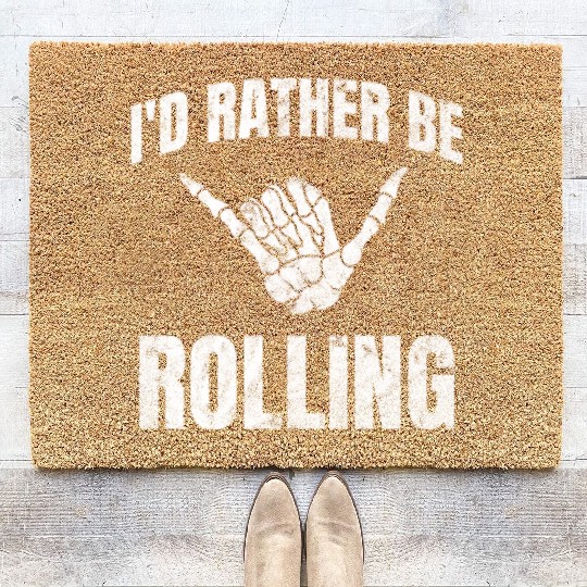 Vintage Jiu Jitsu I'd Rather Be Rolling Grappling Coir Doormats