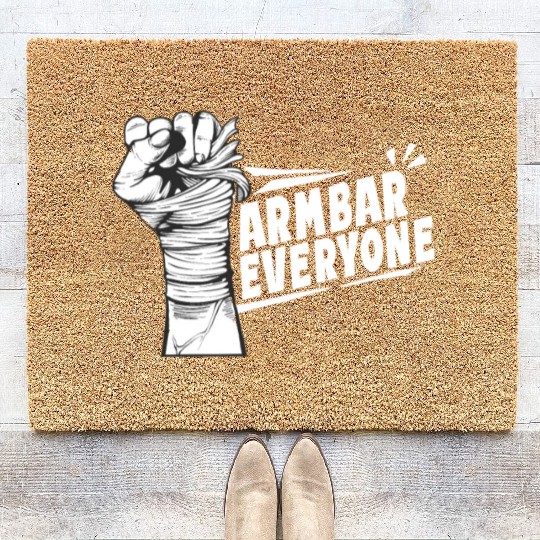 Vintage BJJ Armbar Everyone Retro Grappling Jiu Ji Coir Doormats