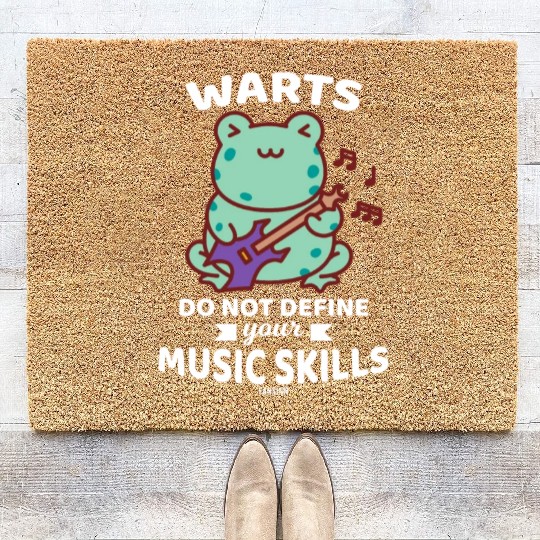 Frog music guitar animal Coir Doormats