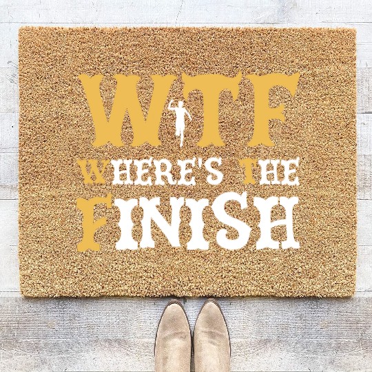 WTF Where's The Finish - Running Runner Coir Doormats