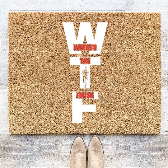 WTF Where's The Finish - Running Runner Coir Doormats