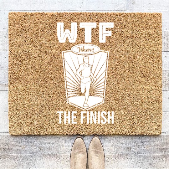 WTF Where's The Finish - Running Runner Coir Doormats