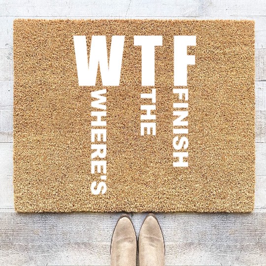 WTF Where's The Finish - Running Runner Coir Doormats