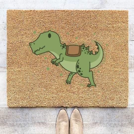 T-Rex Dino with Saddle for riding Reptile Coir Doormats