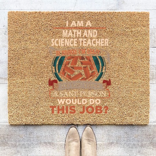 Math And Science Teacher Coir Doormats - Sane Person Gif