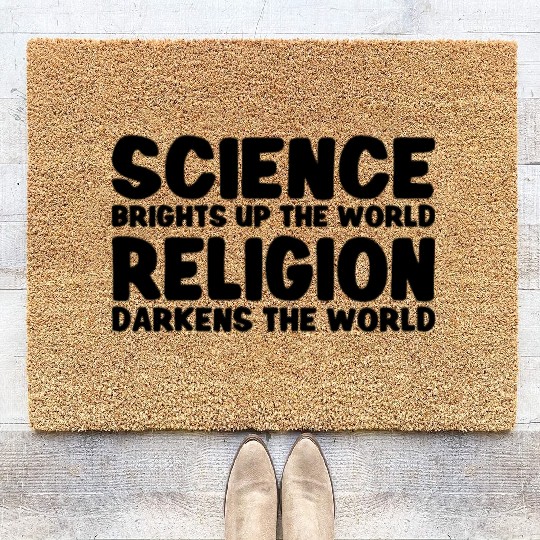 Atheist Atheism Anti Religion Securalism God Sucks Coir Doormats
