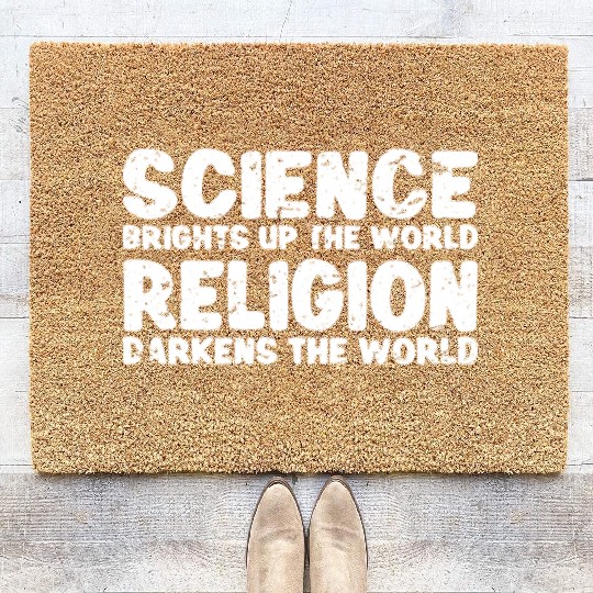 Atheist Atheism Anti Religion Securalism God Sucks Coir Doormats