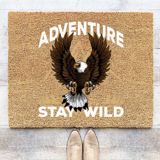 Adventure Lover Bald Eagle Natural Park Camping Coir Doormats