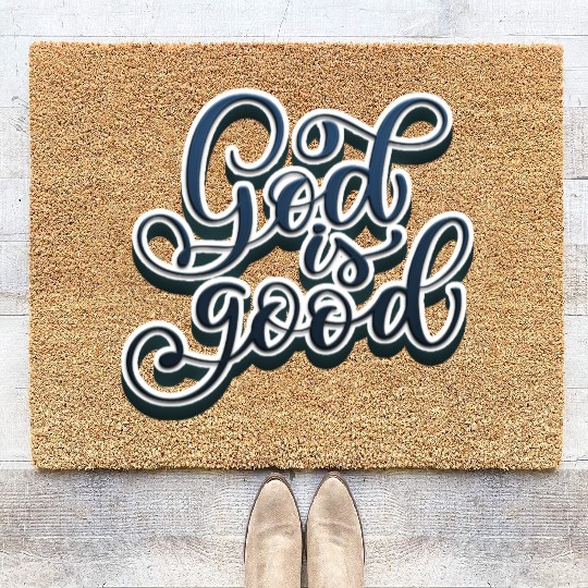 God is Good Coir Doormats