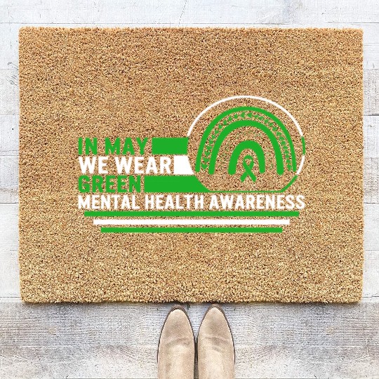 Mental Health Awareness Coir Doormats, In May I Wear
