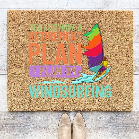 Windsurfing Board Sail Paddle Windsurfer Coir Doormats