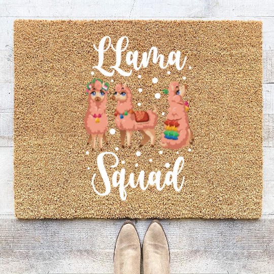 Llama Birthday Party Theme Llama Friends Coir Doormats