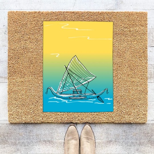sailing canoe Coir Doormats
