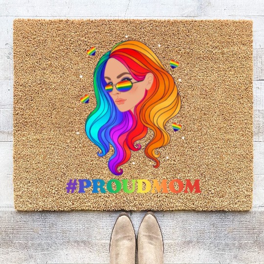 LGBTQIA+ #Proudmom Mother's Day Coir Doormats
