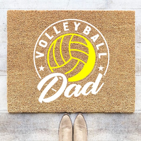 Volleyball Lovers Volleyball Dad Coir Doormats