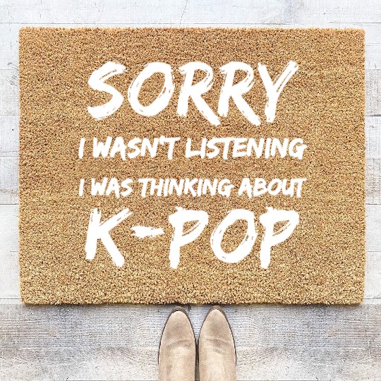 Funny Korean Fashion K-pop Music Lover Coir Doormats