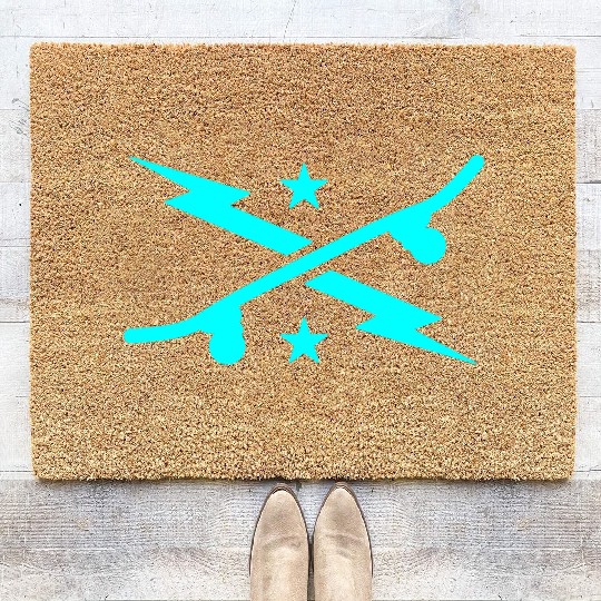 Lightning Skateboard Coir Doormats