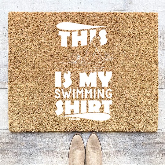 Swimming lifeguard swimming course outdoor pool gi Coir Doormats