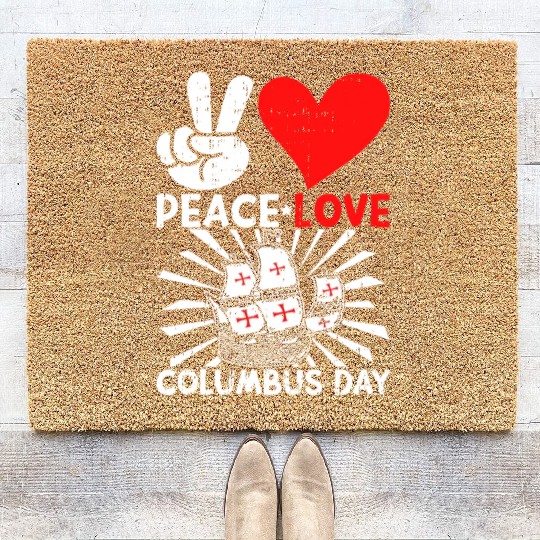 Columbus Day Italian Pride Coir Doormats