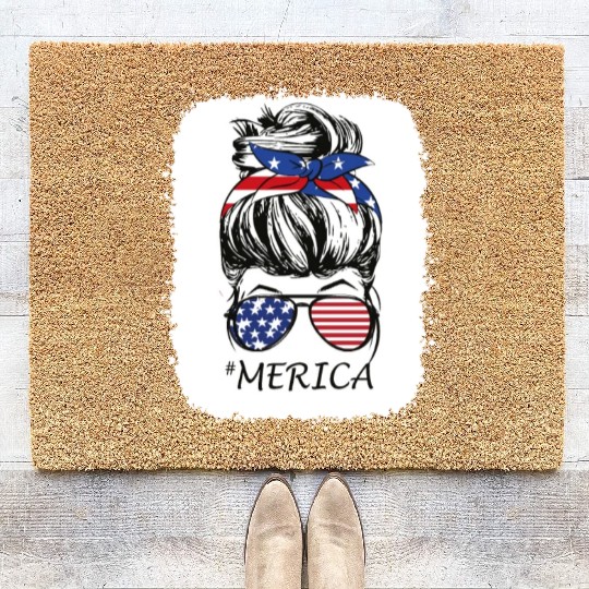 4th of July Merica Coir Doormats USA American Pride