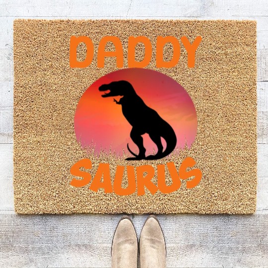 Daddysaurus Papasaurus Coir Doormats