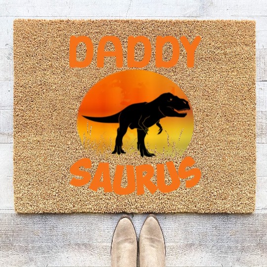 Daddysaurus Papasaurus Coir Doormats