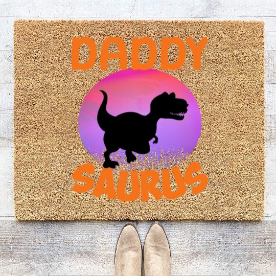 Daddysaurus Papasaurus Coir Doormats