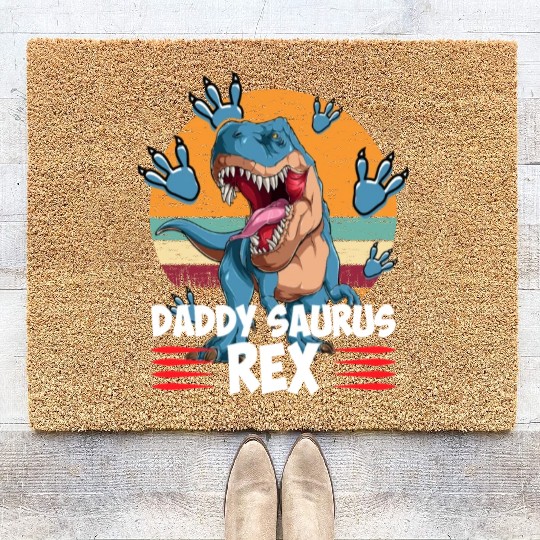 Daddysaurus Papasaurus Coir Doormats