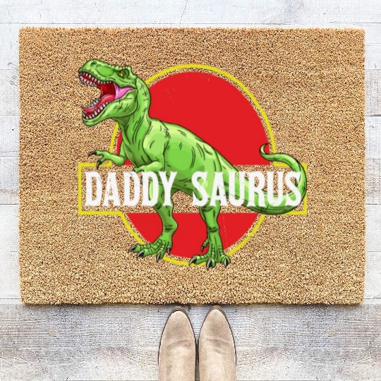 Daddysaurus Papasaurus Coir Doormats