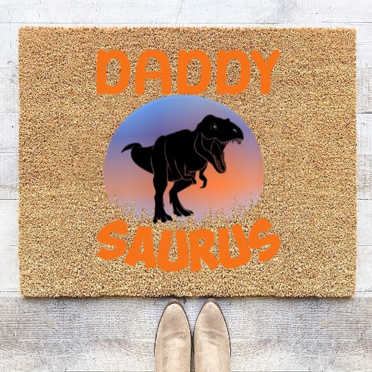 Daddysaurus Papasaurus Coir Doormats
