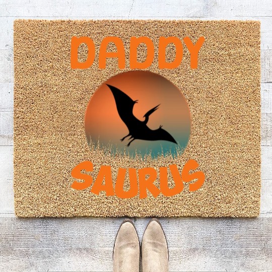 Daddysaurus Papasaurus Coir Doormats