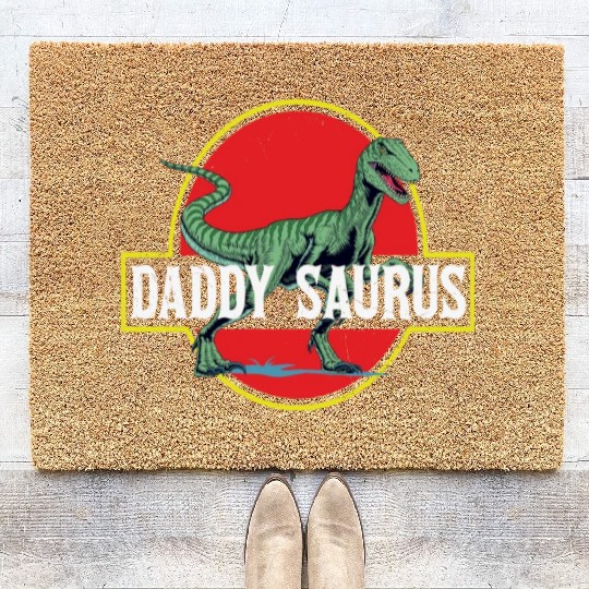 Daddysaurus Papasaurus Coir Doormats