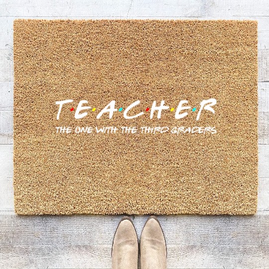 Third Grade Teacher Team Funny Elementary Teaching Coir Doormats