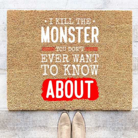 Evil Cute Little Sister Brother Coir Doormats