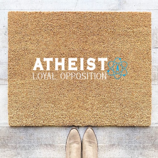 Atheist Atheism Anti Religion Securalism God Sucks Coir Doormats