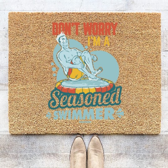 Swimming lifeguard swimming course outdoor pool gi Coir Doormats