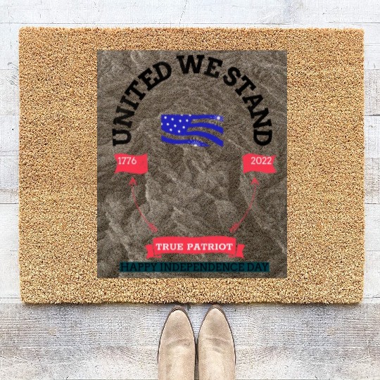 Happy Independence Day. Proud To Be Patriot. Coir Doormats