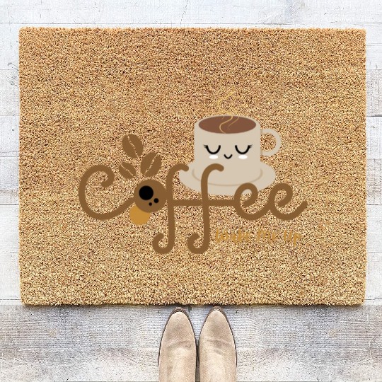 Coffee Wake Me Up Coir Doormats