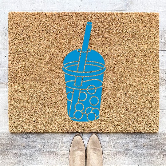 Mug design bubble tea Coir Doormats