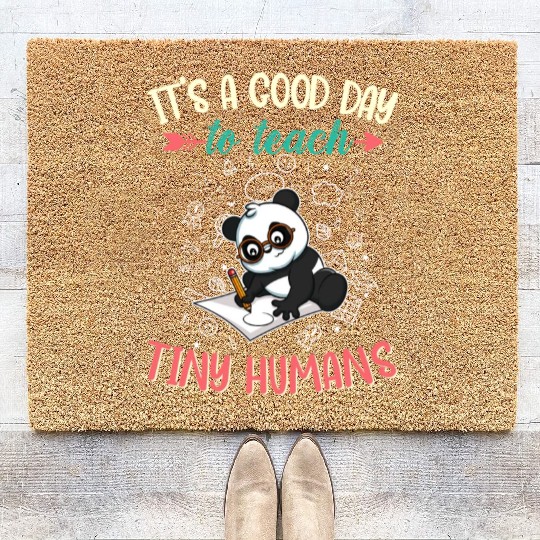 Good Day To Teach Tiny Humans Elementary Teacher Coir Doormats